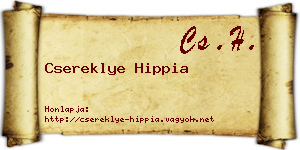 Csereklye Hippia névjegykártya